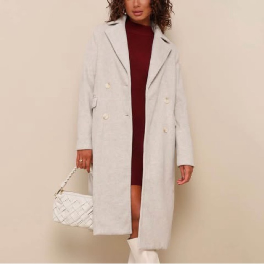 Lulus Beige Double-Breasted Coat